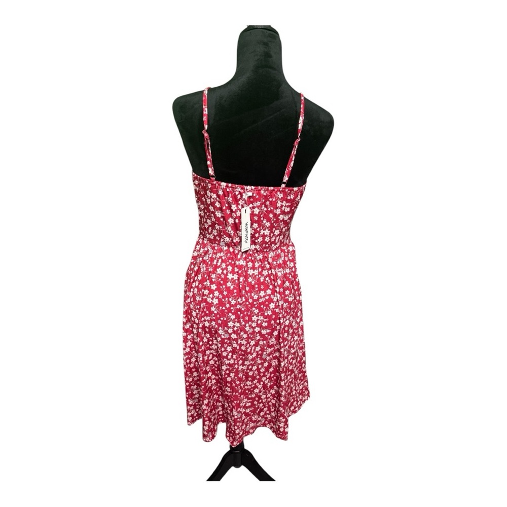 Red and White Spaghetti Strap Sundress - Picture 4 of 9